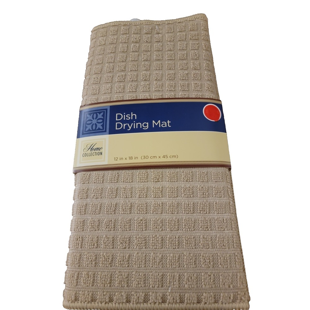 Home Collection Dish Drying Mats‎ Tan  12"x18"